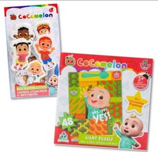 New 2pc Cocomelon Giant Jigsaw Puzzle  Bath Activity Set. Ages 3 