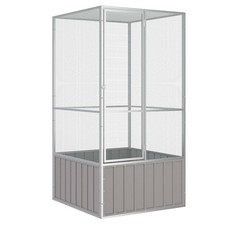 Image of Bird Cage Grey 111x107x211.5 cm Galvanised Steel