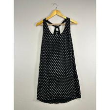 Old Navy, black and white diamond print sleeveless dress medium casual ￼