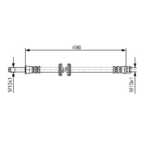 2X Bremsschlauch Vorne FüR Mercedes Vito-Mixto W639 03 Bis 26 Bosch M112976 Teil-image