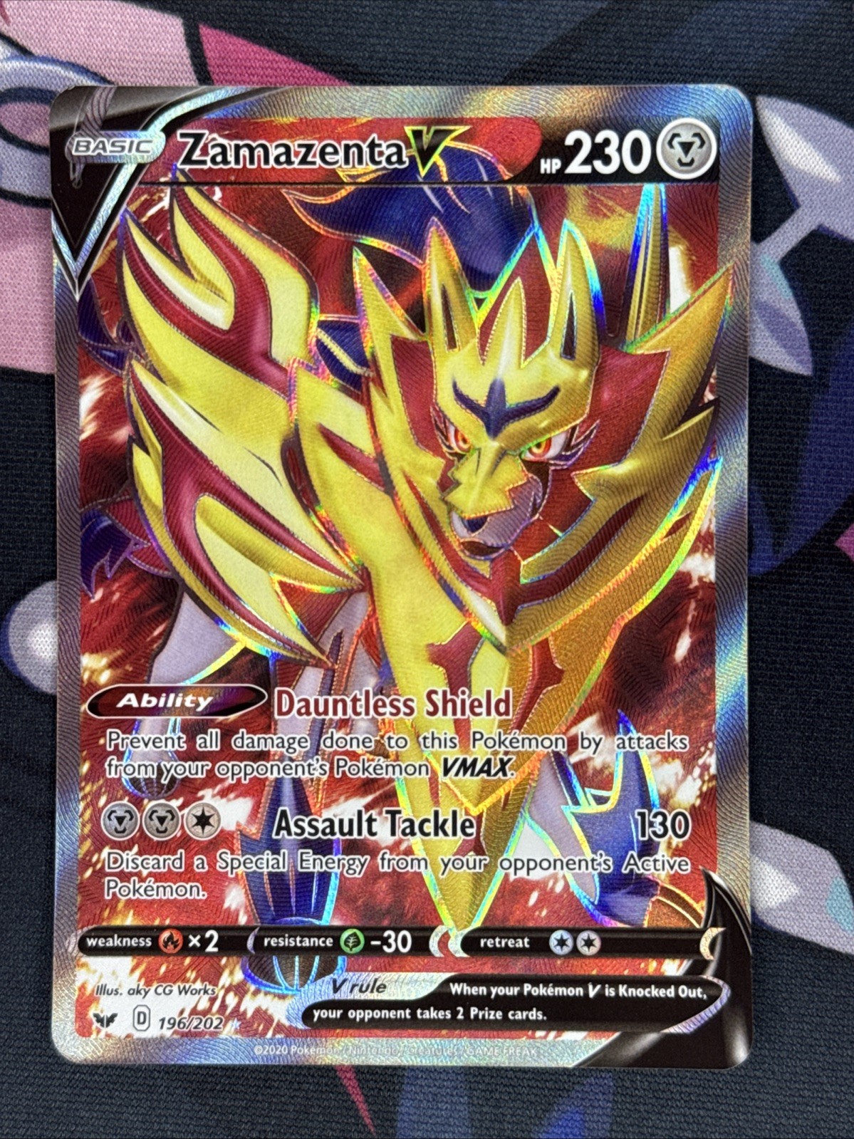 2020 Pokémon TCG Sword & Shield - Zamazenta V #196/202 - NM