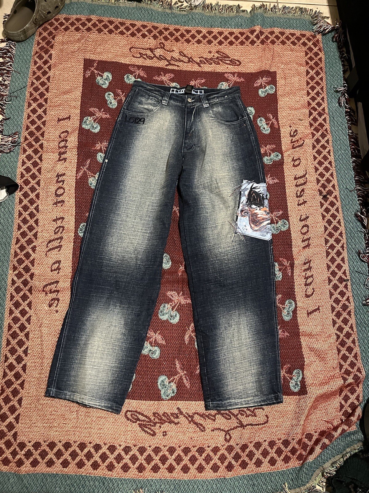 Vintage Y2K Lot 29 Looney Tunes Duffy Duck Baggy Navy… - Gem