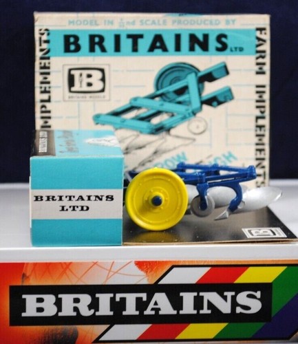 1960* Various 1:32 BRITAINS 9530 Three FURROW PLOUGH 4 FARM Tractors VGC To MINT - Picture 25 of 84