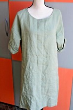 ROSEMARINE Lagenlook Hippie Boho Salvia Mint Linen Dress Sz M NWT made in Italy 