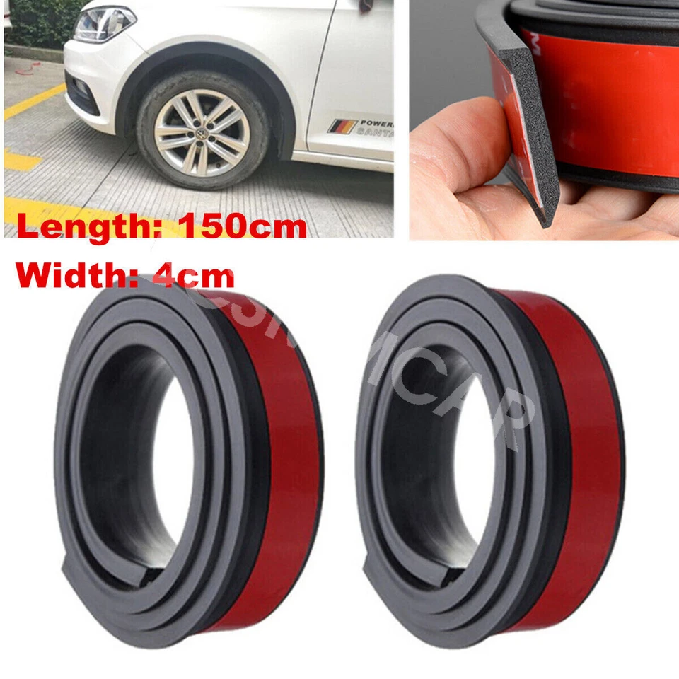 Protector de destellos de goma para guardabarros de coche rueda de extensión arco de cejas moldura de labios Foto 4 de 4