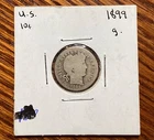 United states 1899 Barber Dime 1 Dime Silver Coin (F-VF) KM# 113