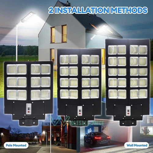 9900000LM LED Luz Solar Focos Lampara Solares Al aire libre Luces Patio De Calle
