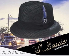 Classic Black on Black Lowrider Derby Style Garcia Signature Hat Original