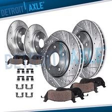 Front Rear Drilled Rotors Brakes Pads for Hyundai Elantra Veloster GT Kia Forte5