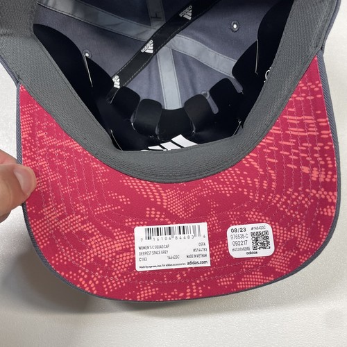 Adidas Hat Cap Women’s Deepest Space Gray Strapback Embroidered Aeroready NEW - Picture 9 of 10
