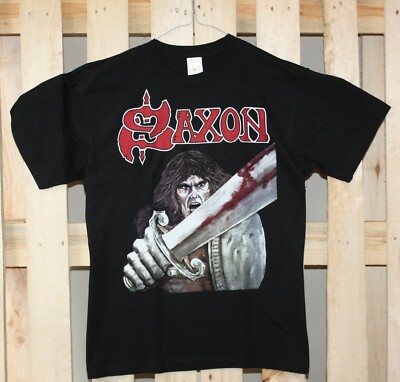 SAXON SAXON FIRST ALBUM T-SHIRT TARIFFS INCLUDED | eBay