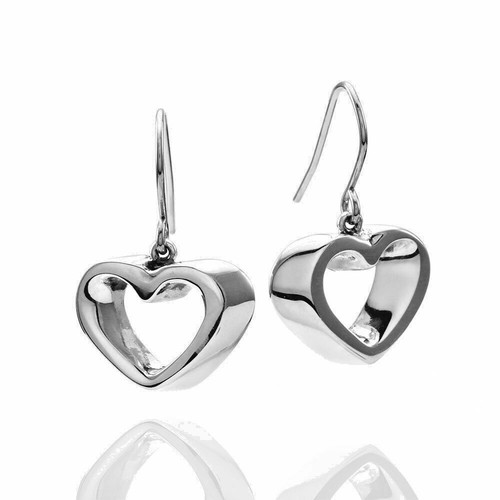 Open Hearts Drop Dangle Earrings 