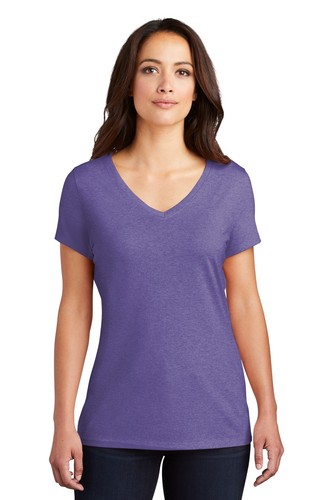 District DM1350L Womens Perfect Lightweight Tri V Neck Extra Soft Tee T-Shirt - Picture 20 of 25