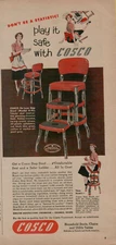 1951 Cosco Household Stools Chairs Utility Tables Play it Safe VINTAGE PRINT AD