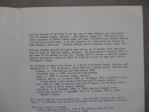 Vintage 1978 Hawthorn & Johnson Alachua County Early Settlers Genealogy Florida - Picture 4 of 10