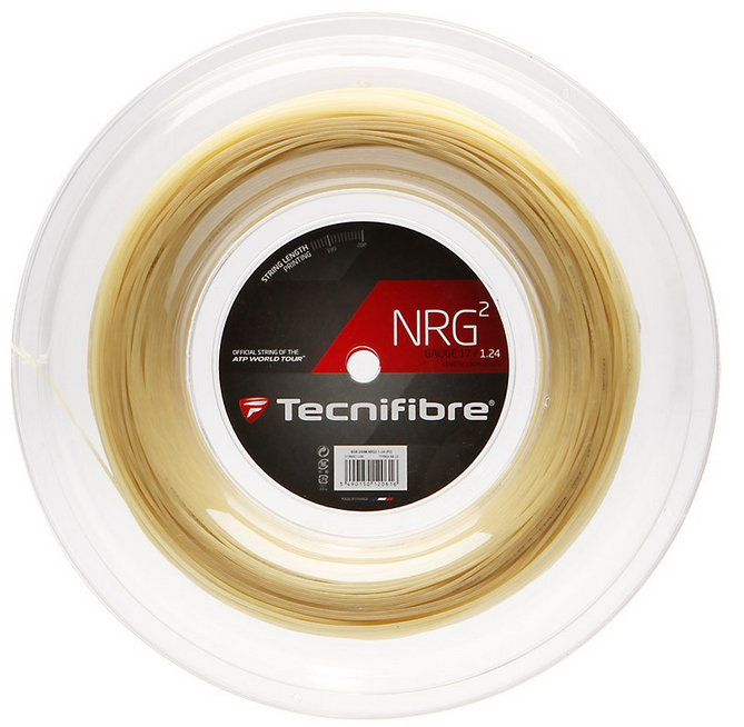Mulinello Corda Tennis Tecnifibre NRG2 17 Gauge 1,24mm – 200m, Naturale