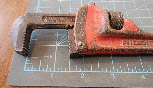 RIDGID 8" Heavy Duty Pipe Wrench Ridge Tool Co. Elyria, Ohio USA ๐บ๐ธ - gwT - Picture 3 of 12