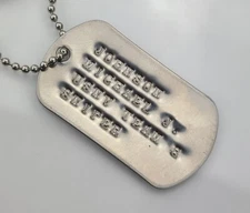 Custom Debossed Military Dog Tag Stamped Not Engraved Or Embossed On Vintage WW2
