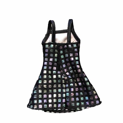 Genuine Barbie Doll Clothes Go Go Mini Disco Sequin Pink & Black Dress |  eBay
