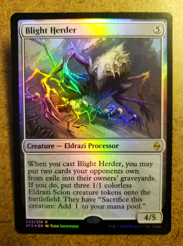Magic The Gathering LIGHT HERDER RARO Foil Battle For Zendikar 002/274 NP CASI NUEVO-COMO NUEVO - Imagen 3 de 11