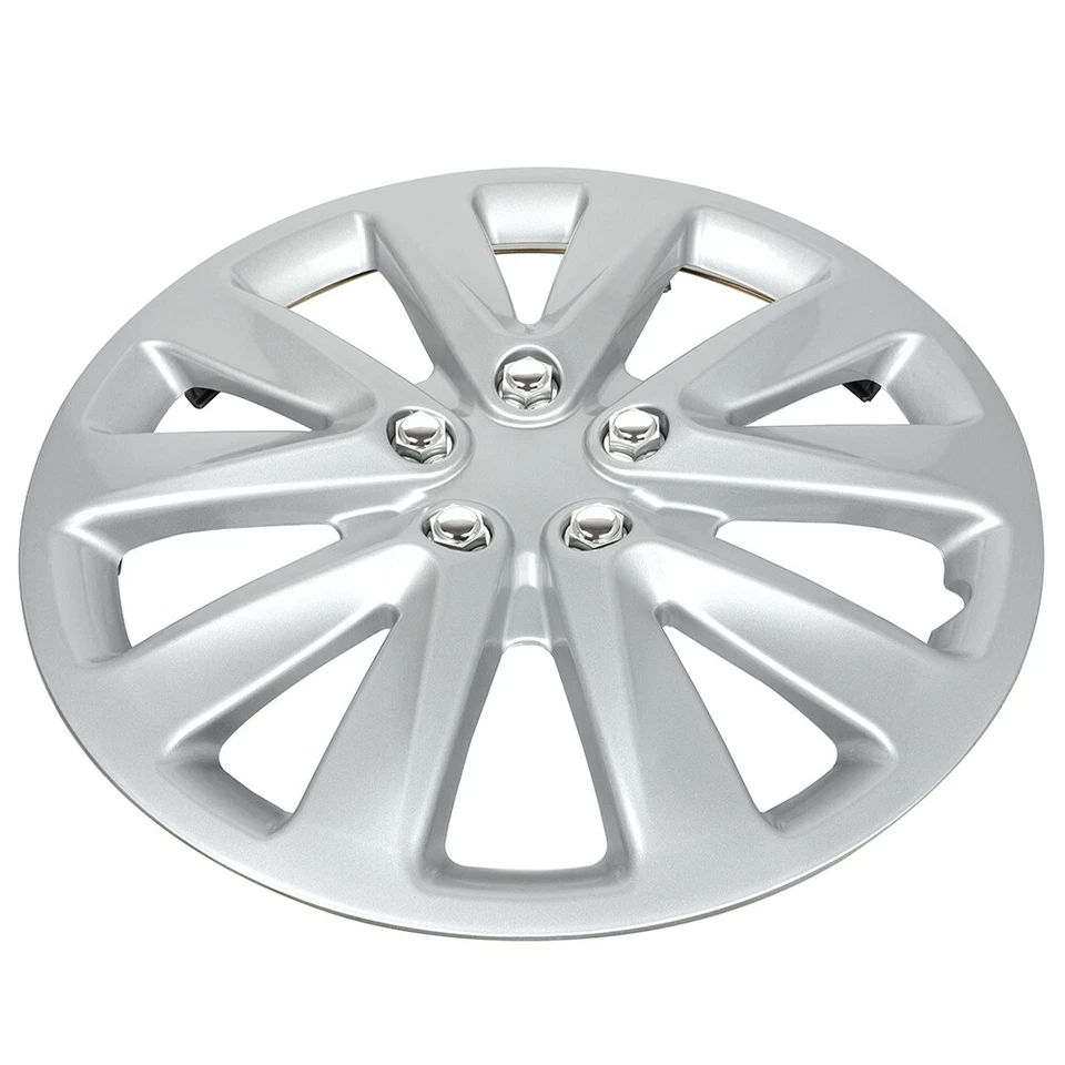 4Pcs 16" Hub Caps Snap On Full Silver For Chevrolet Impala Mazda 6 Grand Caravan Foto 4 de 4