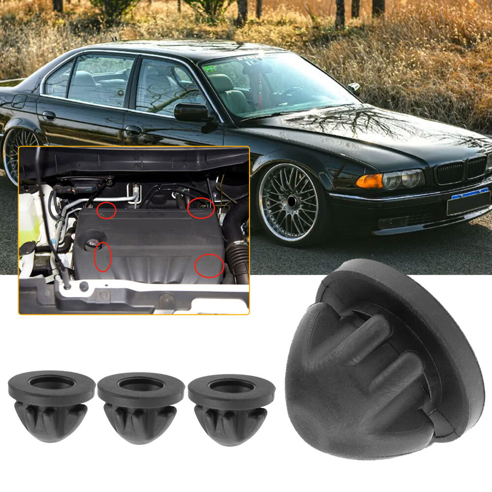 4x Engine Cover Trim Rubber Mount Grommet Bush Bump Stop 11127614138