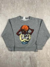 Vtg Youth Taz Tasmanian Devil Basketball Looney Tunes Crewneck Sweatshirt Size M