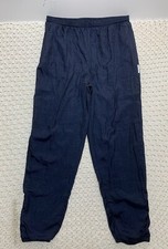 Vtg Givenchy Activewear Windbreaker Nylon Track Pants Men XL Navy Blue