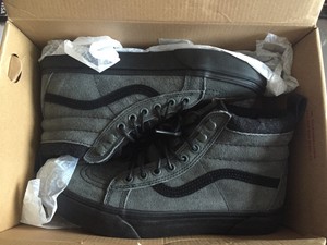 vans sk8 hi mte denim suede black