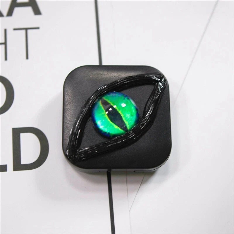 Portable WHITE Eyes Lens Box Lenses BLACK Contact Storage Gifts Case Personality - Imagen 2 de 4