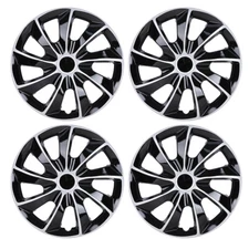 15” Snap On Wheel Cover Hub Caps Replacement Fit R15 Tire & Steel Wheels 4 Pack