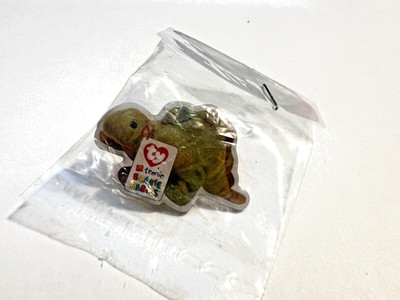 Vtg. 2000 McDonalds TY Teenie Beanie Babies Pin, Steg the Stegosaurus NOS in Pkg