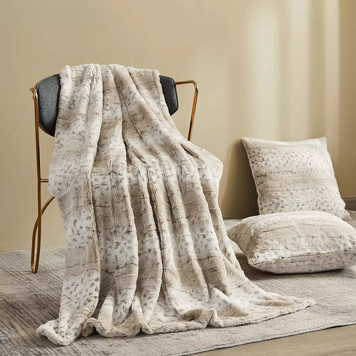 Leopard store fur blanket