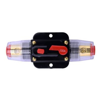 100AMP Trip DC Car Audio Solar Energy Inline Circuit Breaker 12V Fuse Holder B2
