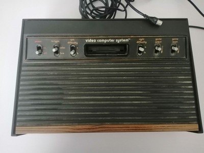 Atari 2600 Woody Konsole nur sechs Switch - NUR KONSOLE - GETESTET