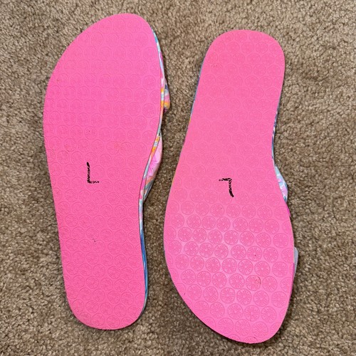 Lilly Pulitzer Pool Slipper Sea Glass Aqua Rainforest Retreat Size 7 - Picture 4 of 4