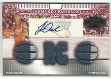 JERMAREO DAVIDSON RC Autograph 2007-08 Triple Threads Auto Jersey 50/50 Bobcats