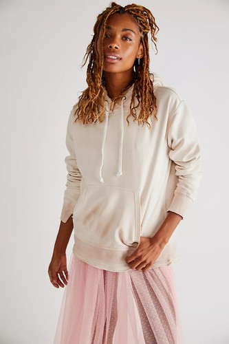 Sweatshirt à Capuche Free People X Tricia Fix Zuma Denim Mix - Taille S - Noir - NWT
