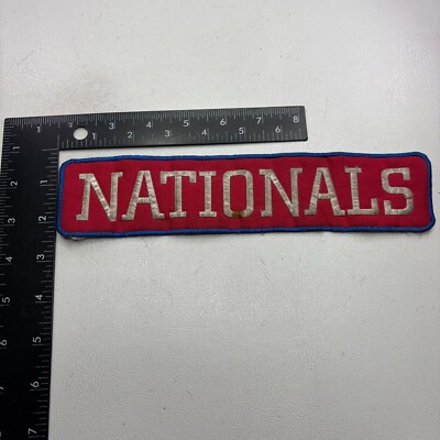 USED-Condition NATIONALS Patch Pro Basketball Team Recovered From Jacket 53af