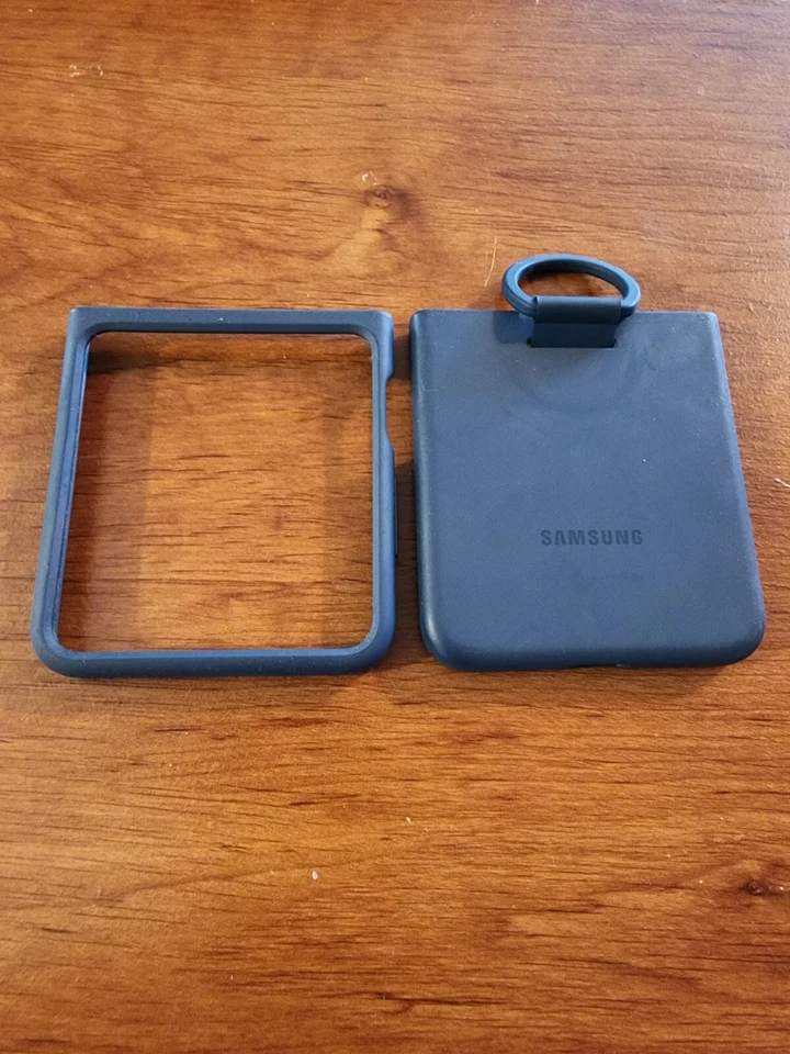 三星官方硅胶保护套 外壳 带环 适用于 Galaxy Z Flip5 - 靛蓝蓝色 — 第 2/2 张图片