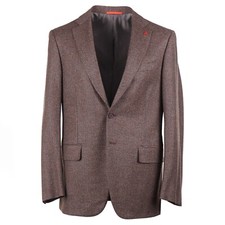 Isaia Napoli Houndstooth Check Wool and Cashmere Sport Coat 40R Eu 50 NWT