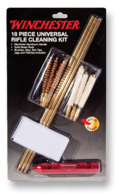 Winchester  18 Piece Universal Rifle Cleaning Kit, with Solid Brass Rods