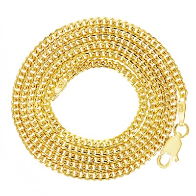 Italian 14k Yellow Gold Solid Miami Cuban Chain Necklace 2mm 20'' 6.7 grams
