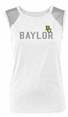 Camp David Sleeveless Mesh Panel Tee, Small, White,Baylor Bears