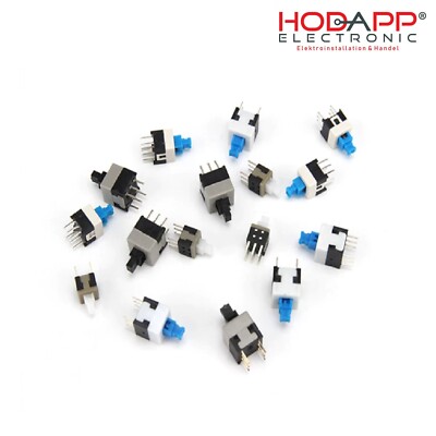 10x / 25 x Druckschalter+Drucktaster 6-Pin Öffner Schließer Switch Push Button