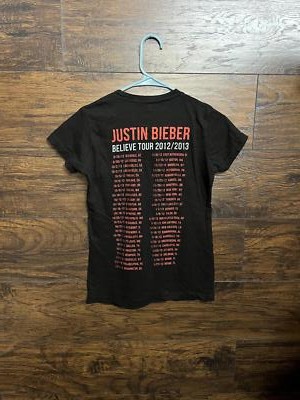 Vintage Justin Bieber Believe Tour 2012 Woman's Junior Size | eBay