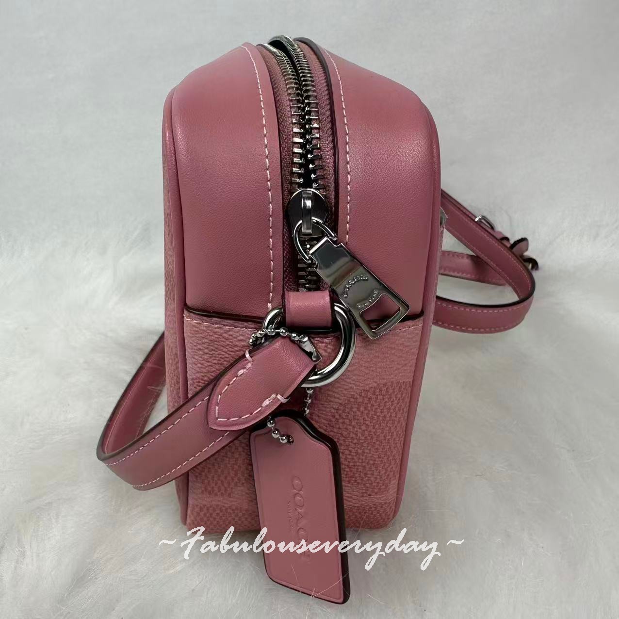 Coach Jamie Camera Bag Crossbody In Maxi Signature Canvas Dusty Pink CCK73 NWT image 2