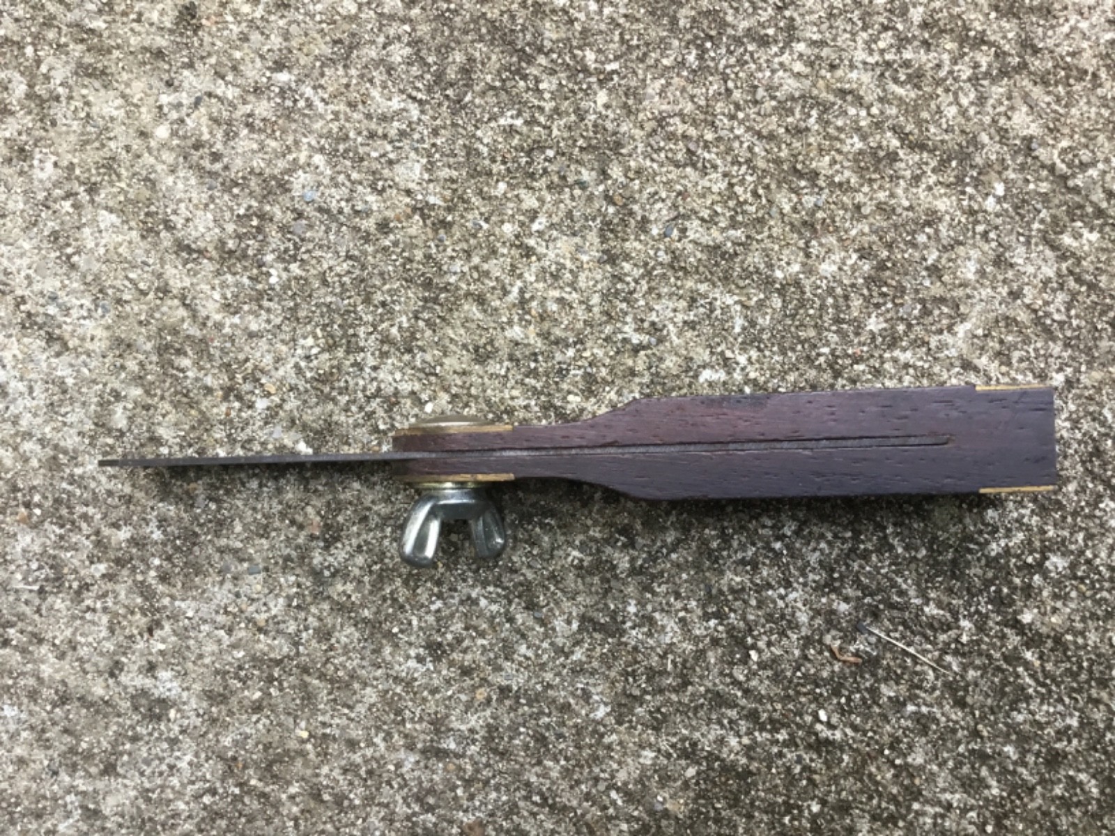 VINTAGE 6 INCH STANLEY NO. 25 WOOD & BRASS T-BEVEL USA