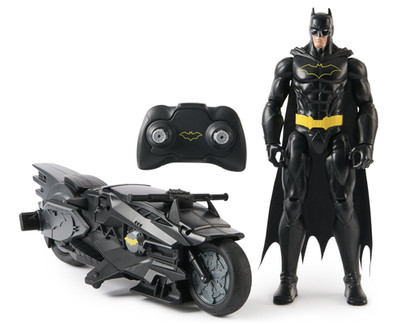 Spin Master DC Comics, Batman, Batcycle + 30cm Batman Action Figur, ab 4 Jahren