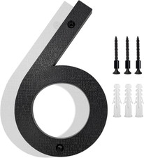 8    Modern Floating House Numbers for Outside, Large Black Shadow Home Number wi